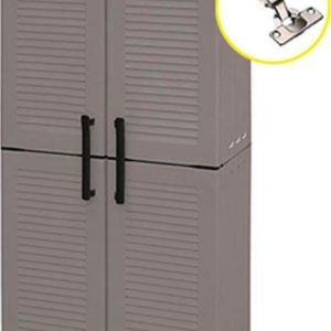 Δίφυλλη Ντουλάπα Easy Πλαστική με 3 Ράφια  610008