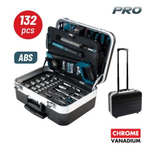 Σετ Εργαλεία 132τεμ,Cr-V Σε Τροχήλατη Βαλίτσα ABS BORMANN Pro BHT5210