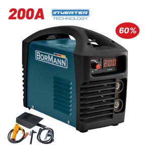 Ηλεκτροκόλληση Inverter 200A,Απόδοση 200Α/60%,Ψηφ.Οθόνης,Μεγ.Ηλεκτρόδιο 4mm BORMANN BIW2010